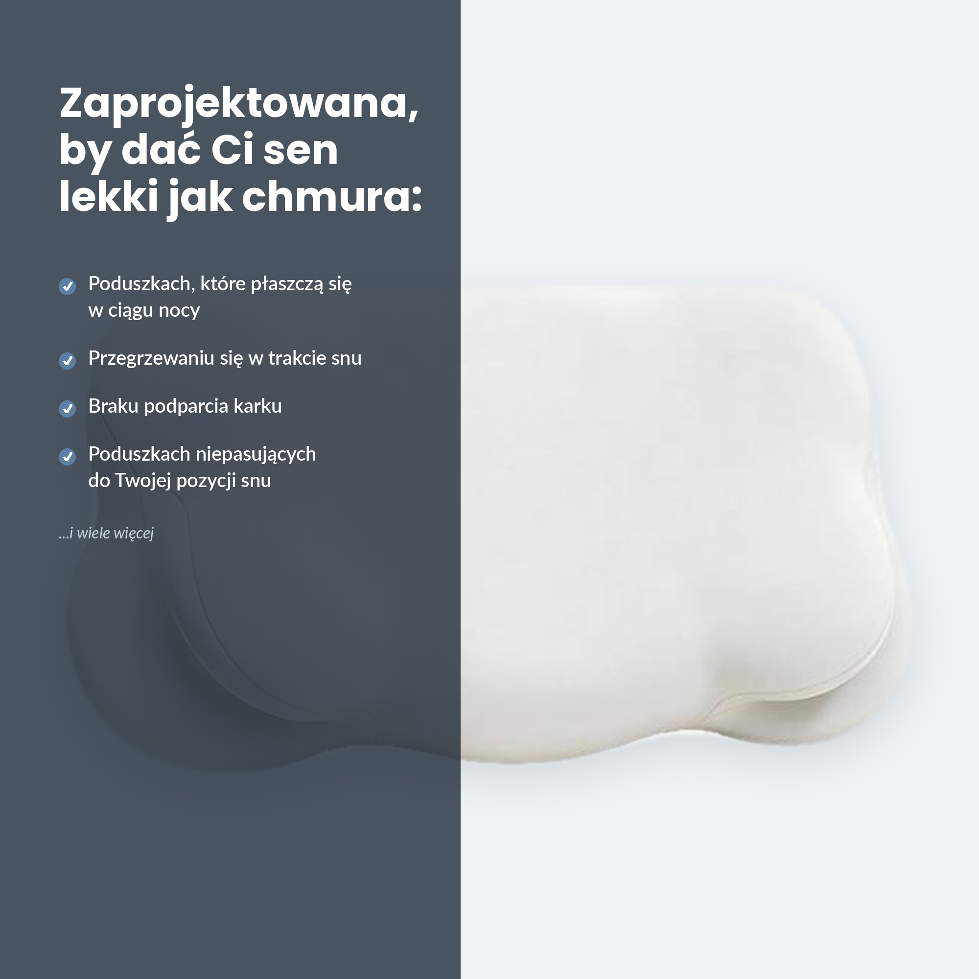 Poduszka Chmura Memory Foam