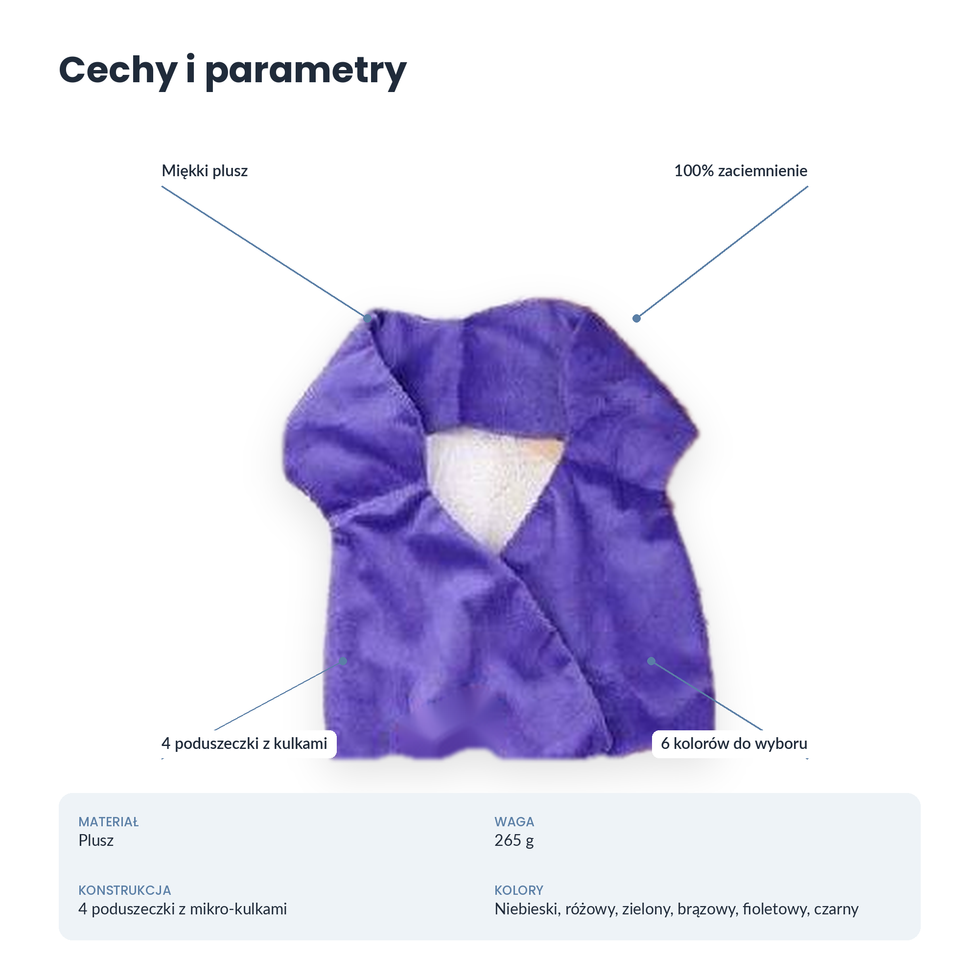 Maska na Oczy Puchsen Weighted Comfort